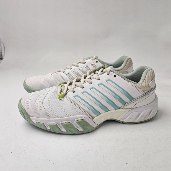 K-Swiss Bigshot Light 4 Tennis Shoes White Teal Lime Women Size 8.5 - Picture 2 of 9